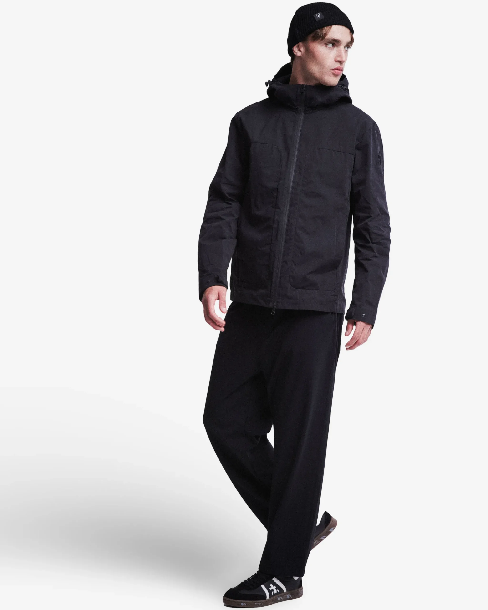Uomo Premiata Blouson in cotone cerato con cappuccio