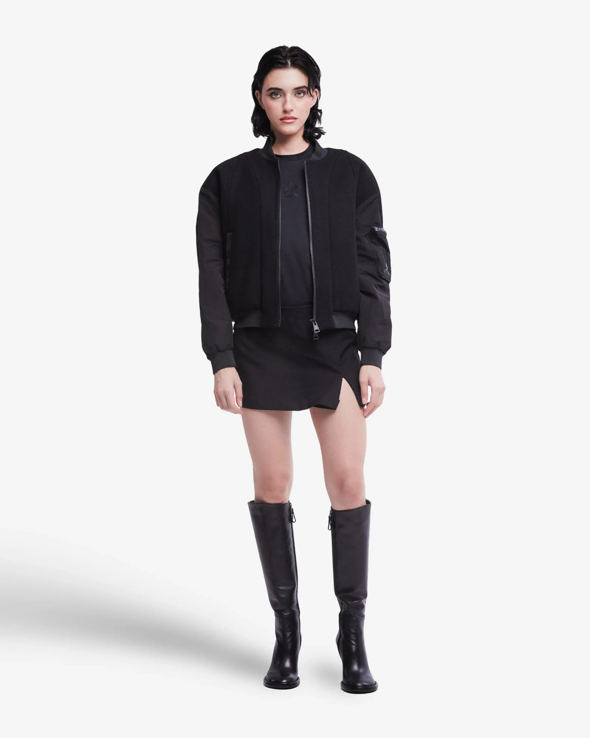 Donna Premiata Blouson in lana e nylon