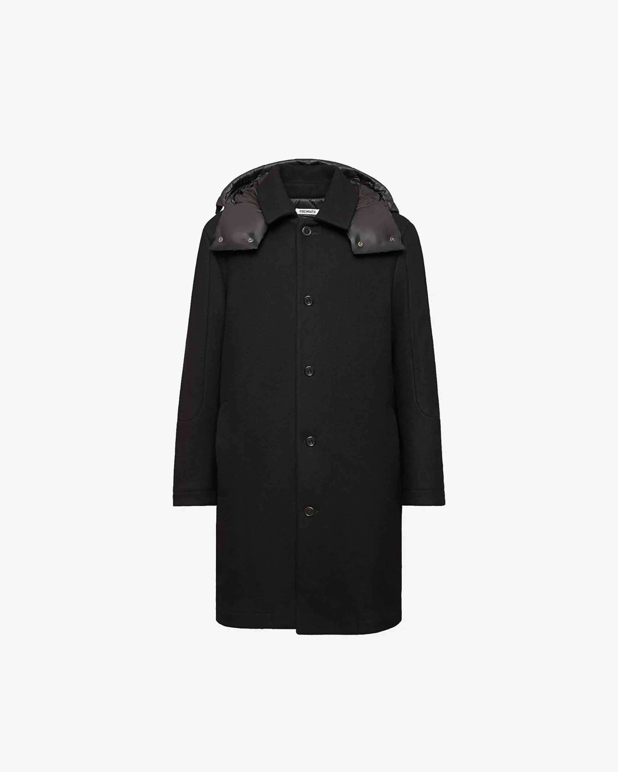 Uomo Premiata Cappotto in lana con dettagli in nylon