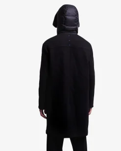 Uomo Premiata Cappotto in lana con dettagli in nylon