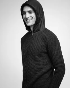 Uomo Premiata Cardigan con cappuccio in nylon