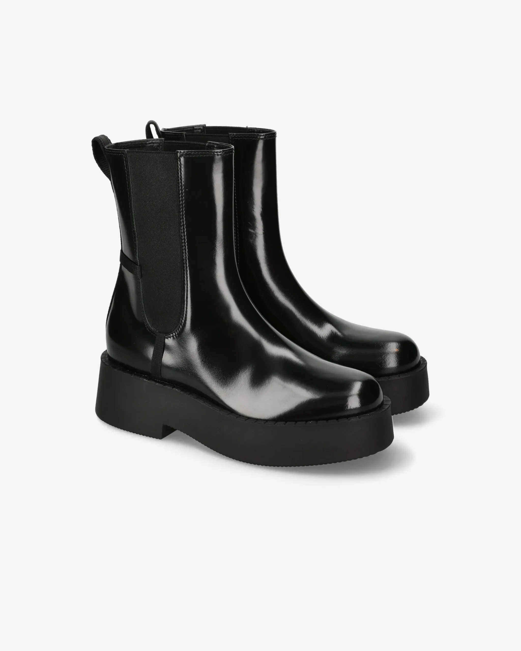 Donna Premiata Chelsea Luna in vitello lucido mousse nero
