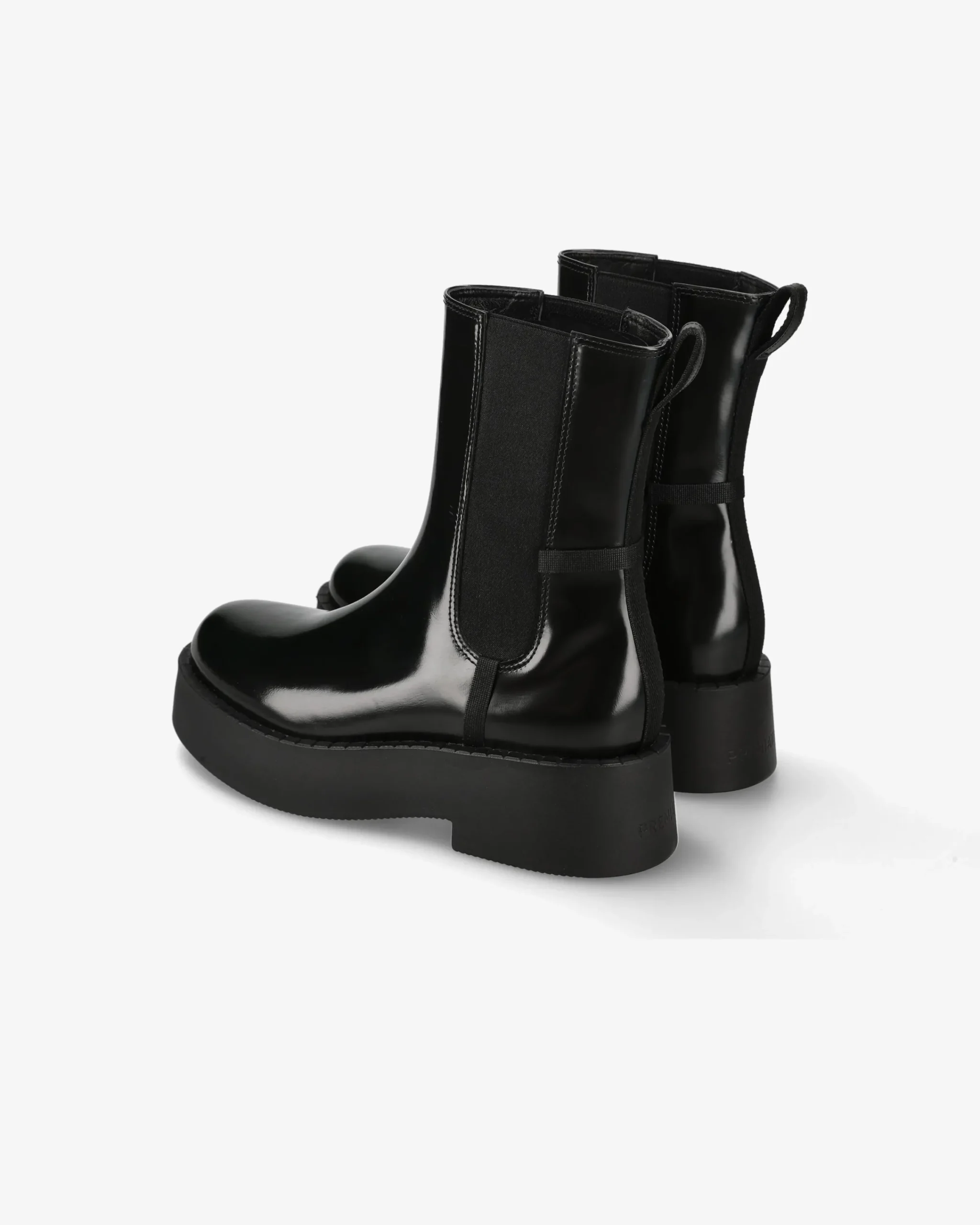Donna Premiata Chelsea Luna in vitello lucido mousse nero