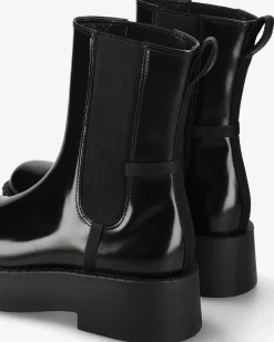 Donna Premiata Chelsea Luna in vitello lucido mousse nero