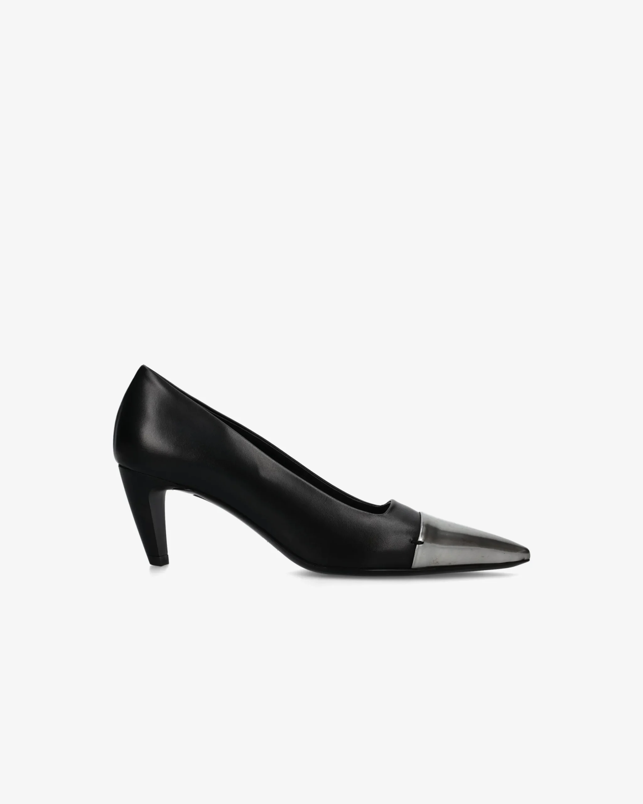 Donna Premiata Décolleté Cher in vitello iron e nero