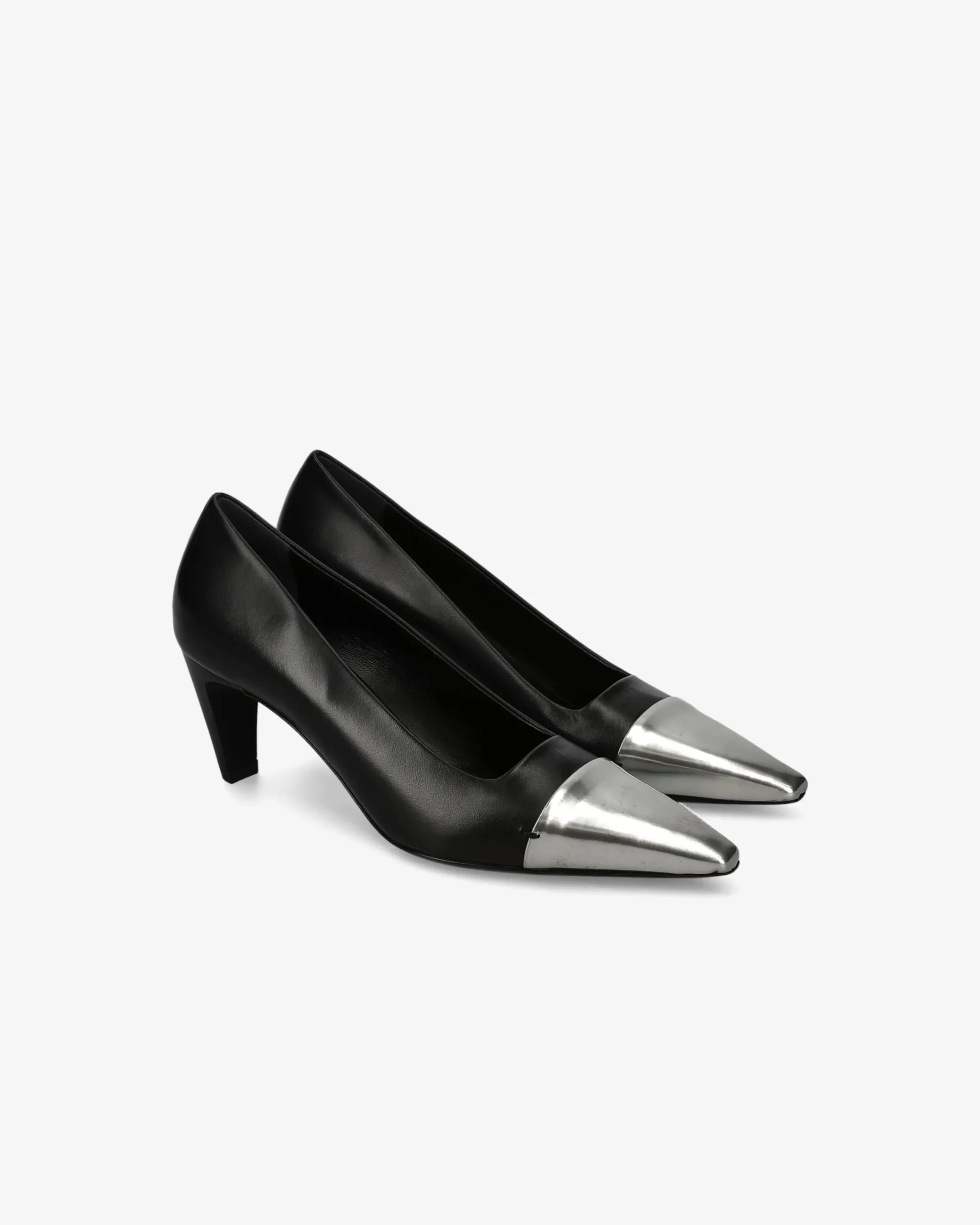 Donna Premiata Décolleté Cher in vitello iron e nero