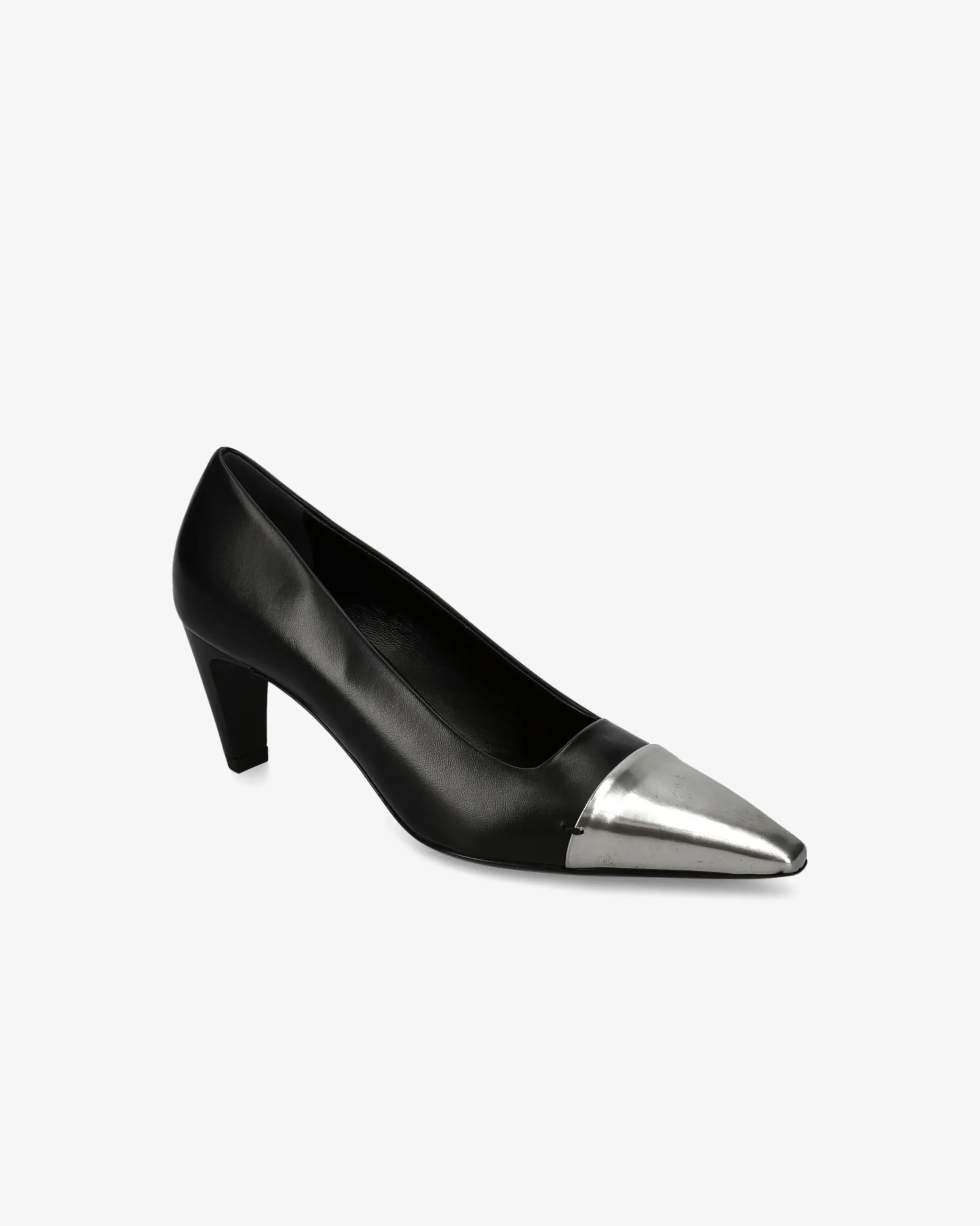 Donna Premiata Décolleté Cher in vitello iron e nero