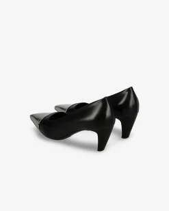 Donna Premiata Décolleté Cher in vitello iron e nero