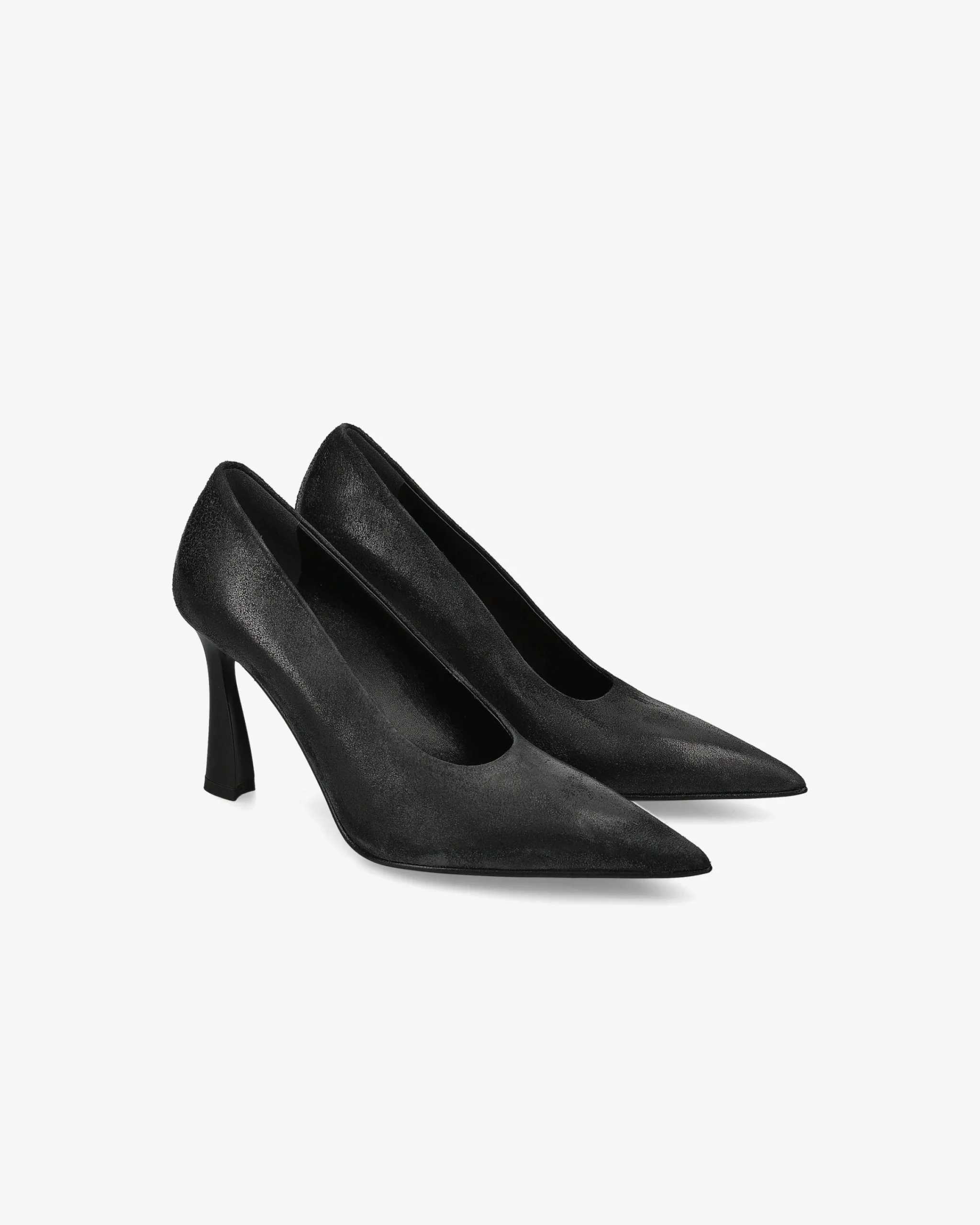 Donna Premiata Decollété effetto vintage old nero