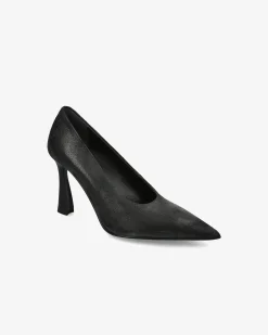 Donna Premiata Decollété effetto vintage old nero
