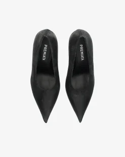 Donna Premiata Decollété effetto vintage old nero