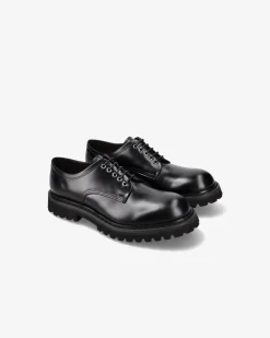 Uomo Premiata Derby in pelle spazzolata binder nero