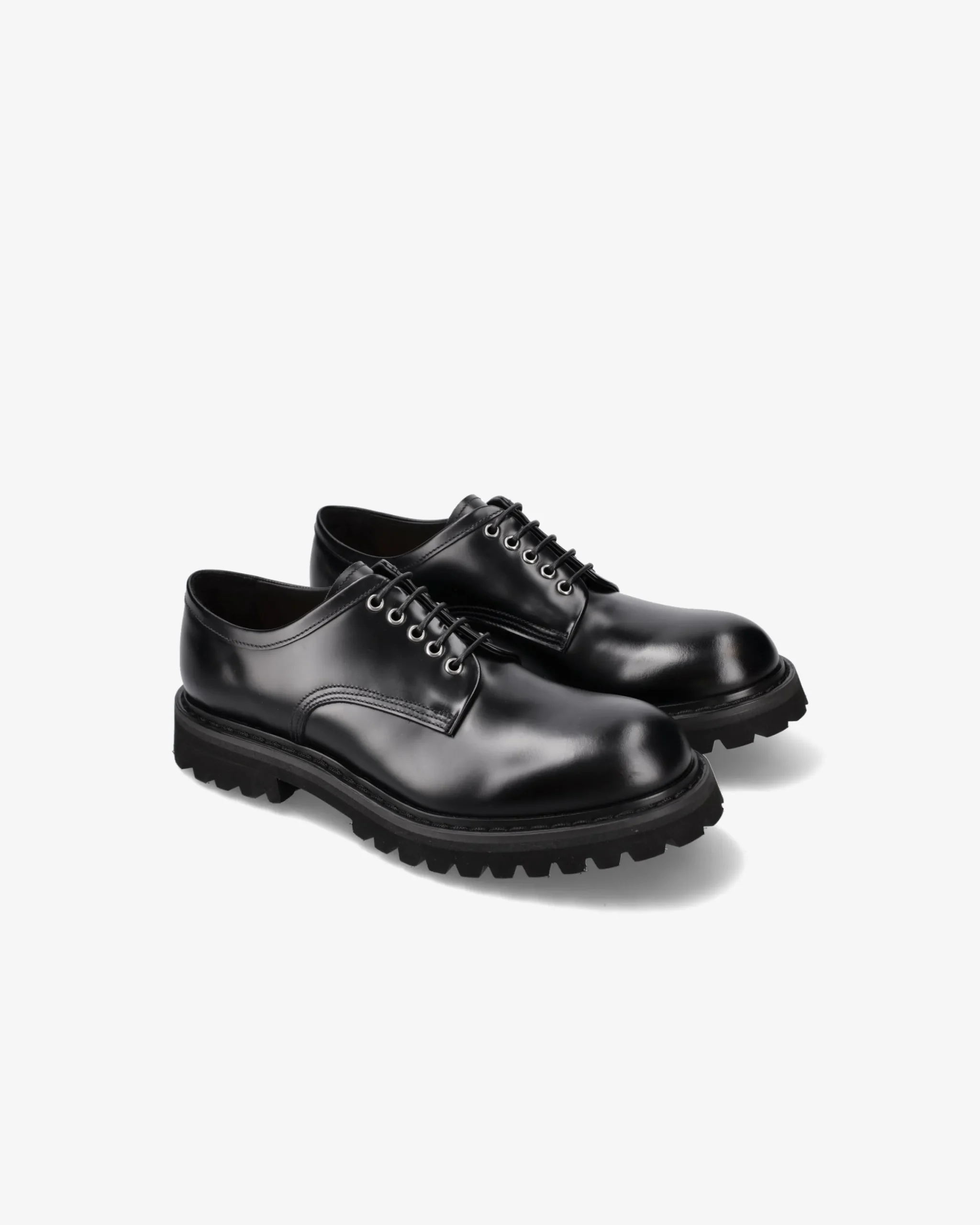 Uomo Premiata Derby in pelle spazzolata binder nero