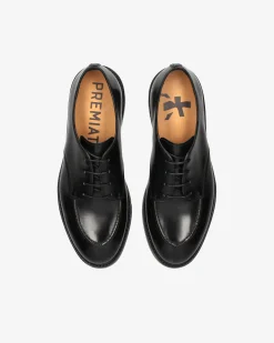 Uomo Premiata Derby in pelle spazzolata binder nero