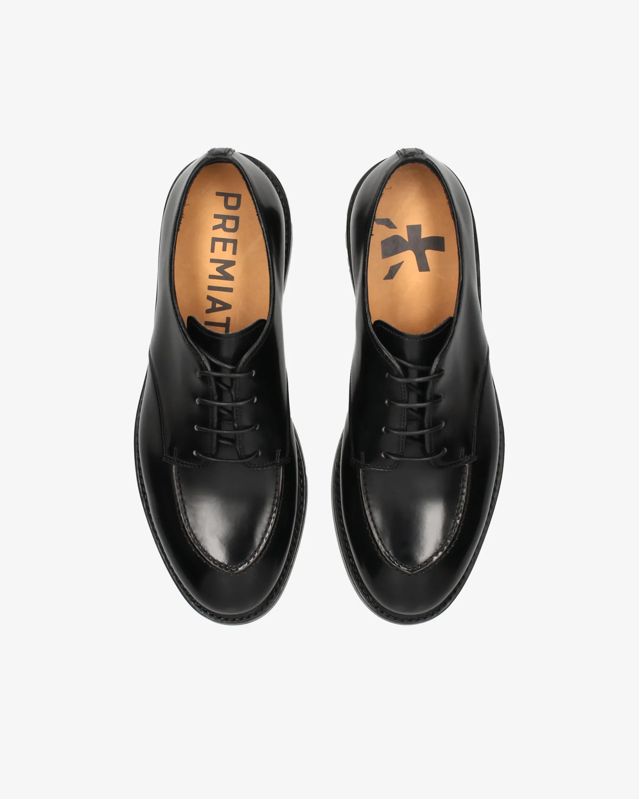 Uomo Premiata Derby in pelle spazzolata binder nero
