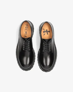 Uomo Premiata Derby in pelle spazzolata binder nero