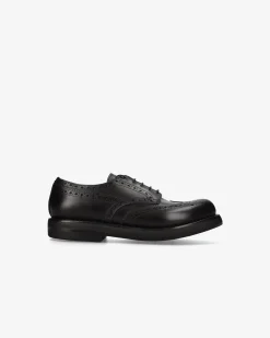 Uomo Premiata Derby in vitello box nero caidan