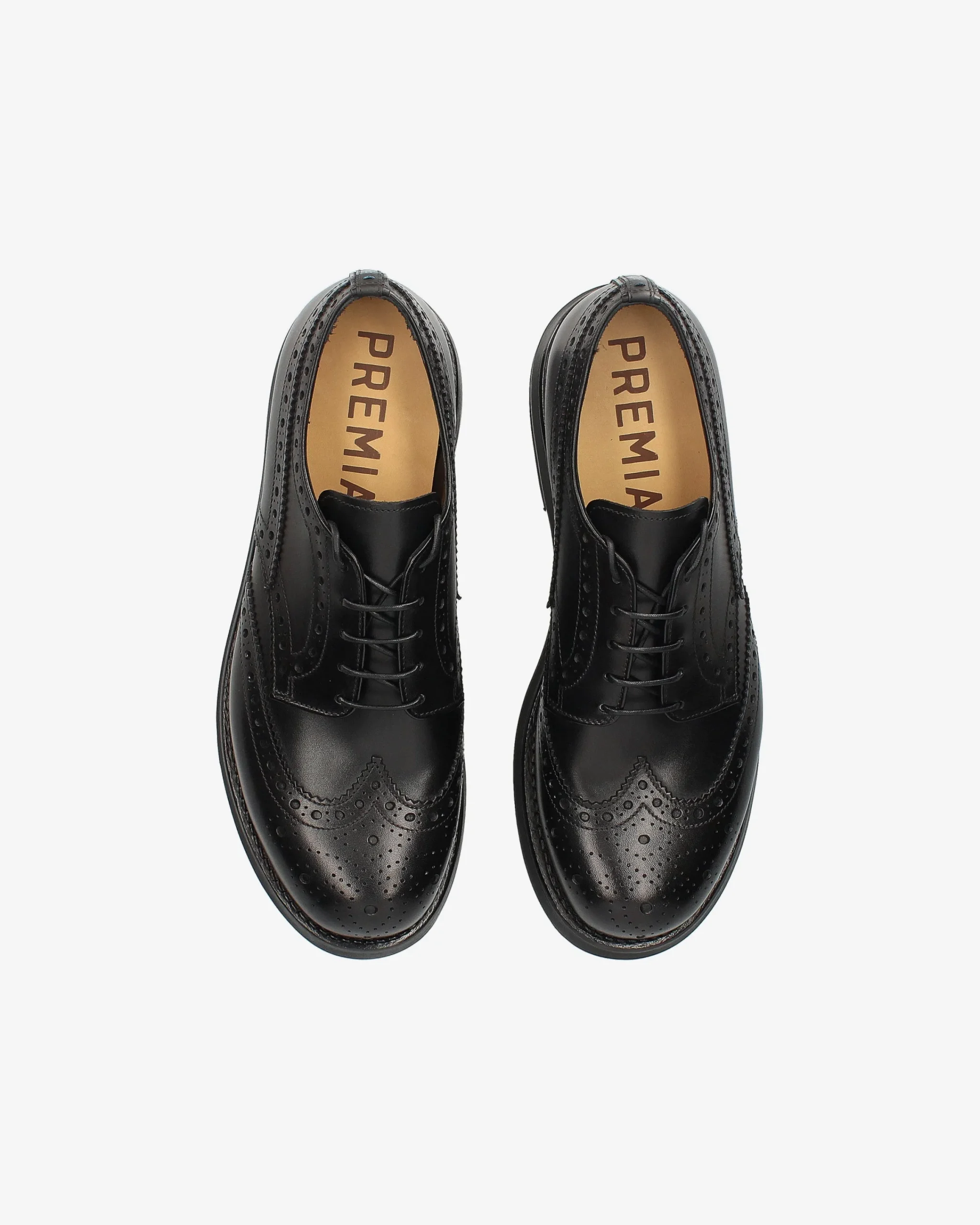 Uomo Premiata Derby in vitello box nero caidan