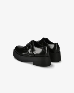 Donna Premiata Derby in vitello mousse nero