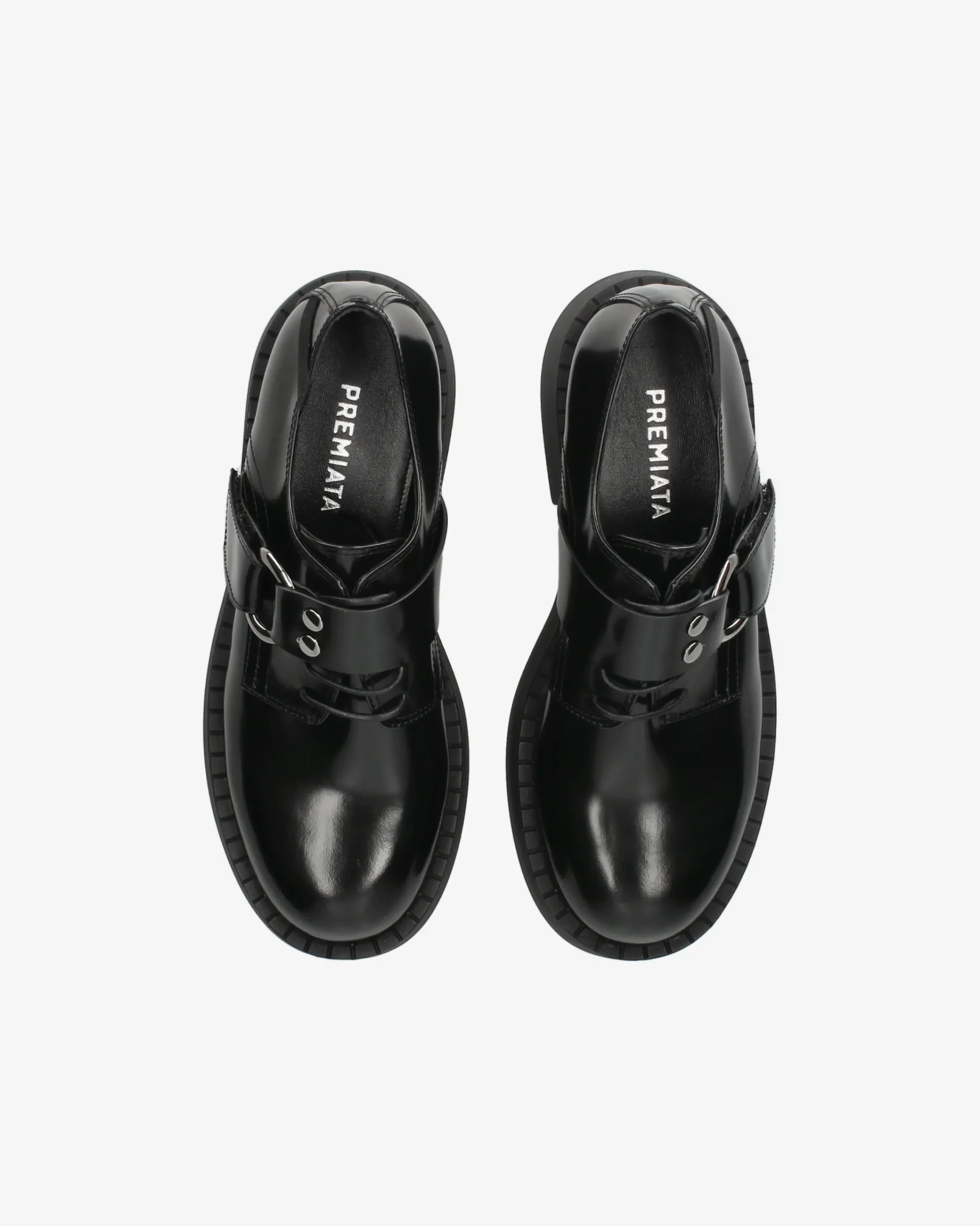 Donna Premiata Derby in vitello mousse nero
