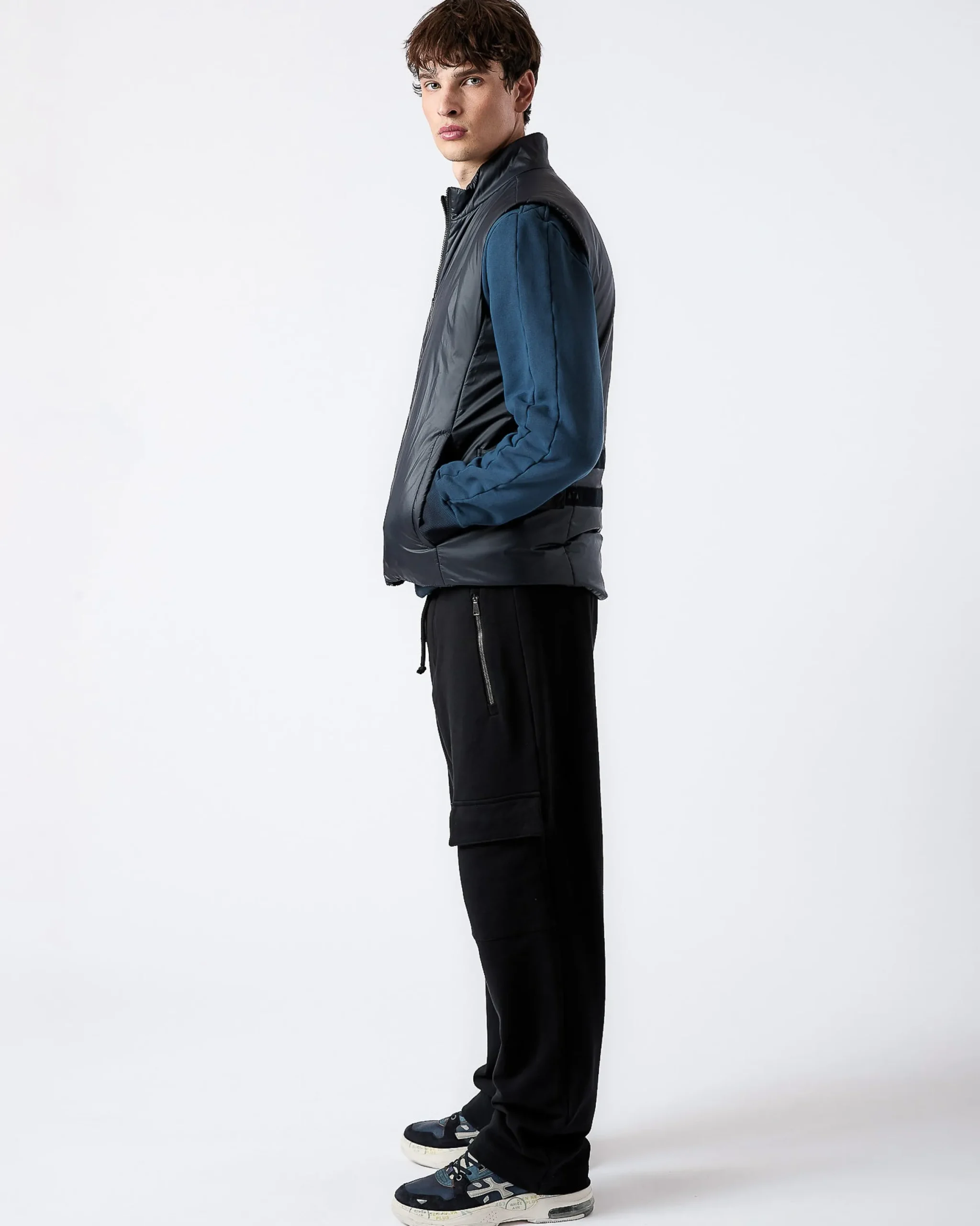 Uomo Premiata Gilet in Nylon con zip