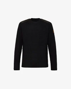 Uomo Premiata Maglia girocollo in lana con dettagli in nylon
