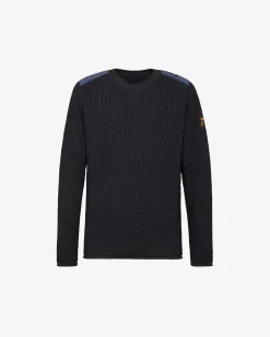 Uomo Premiata Maglia girocollo in lana con dettagli in nylon