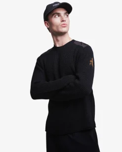 Uomo Premiata Maglia girocollo in lana con dettagli in nylon