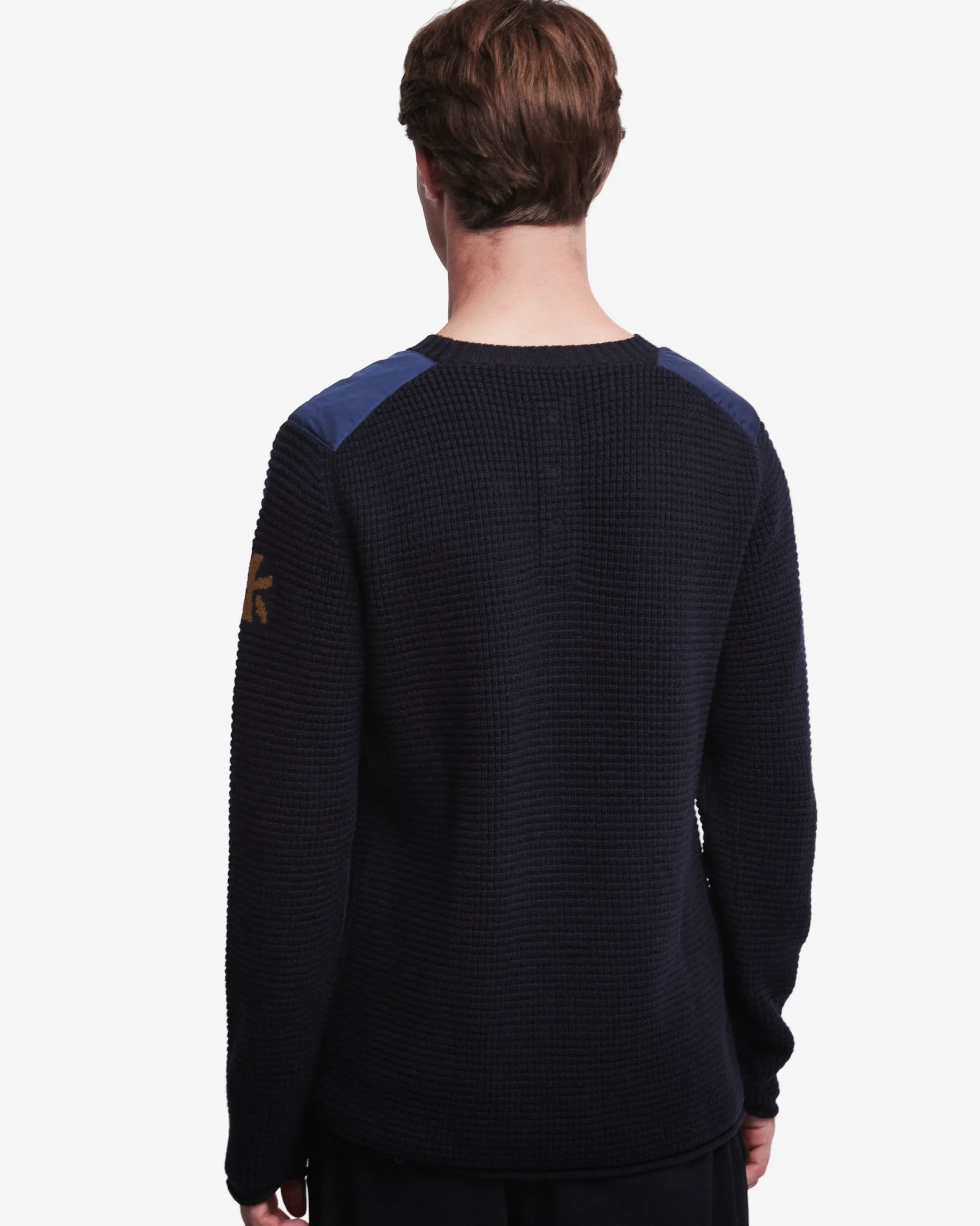 Uomo Premiata Maglia girocollo in lana con dettagli in nylon