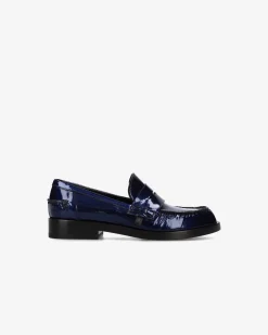 Donna Premiata Mocassini Siria in vernice glass navy