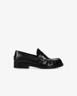 Donna Premiata Mocassini Siria in vitello lucido mousse nero