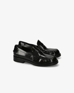 Donna Premiata Mocassini Siria in vitello lucido mousse nero