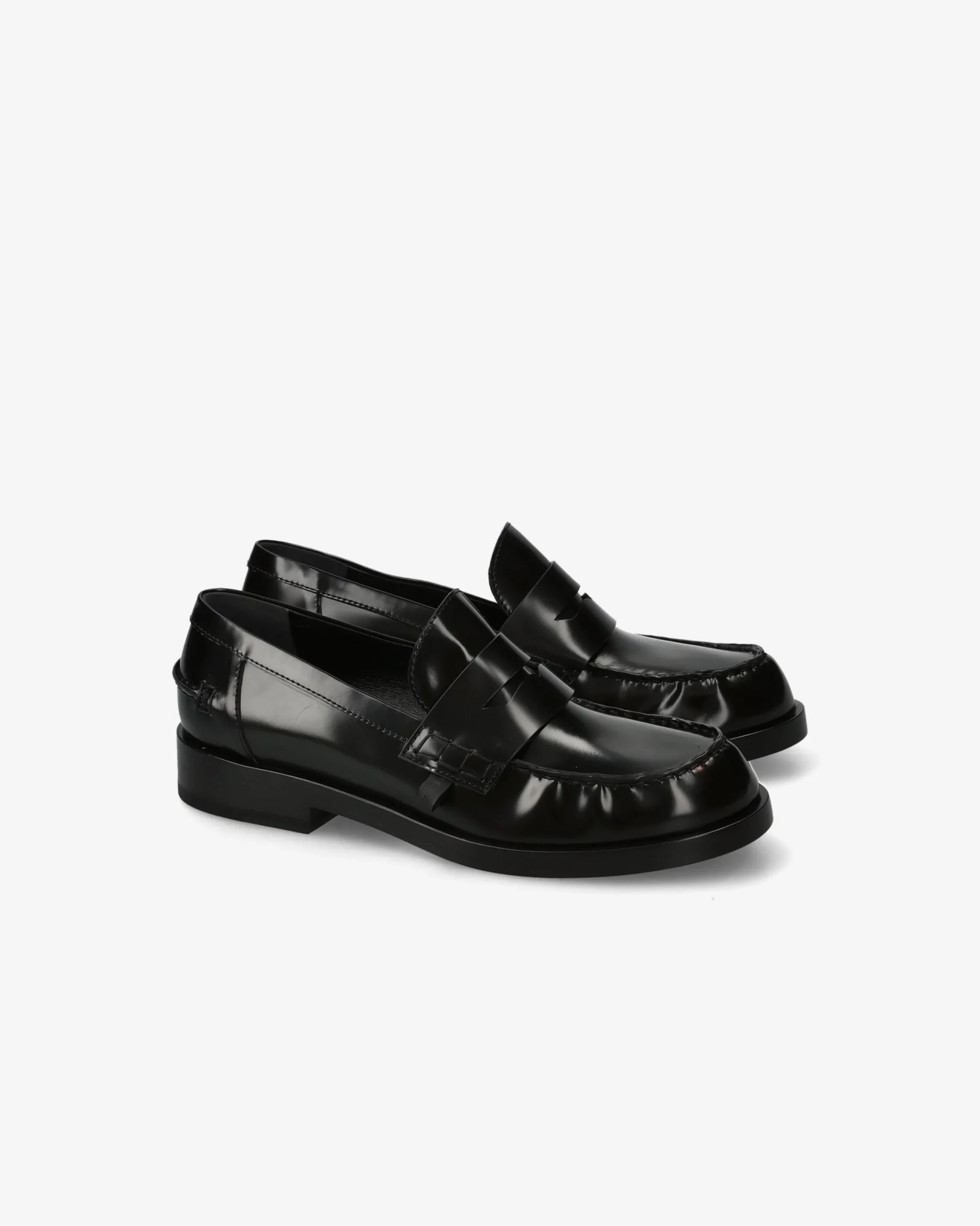 Donna Premiata Mocassini Siria in vitello lucido mousse nero