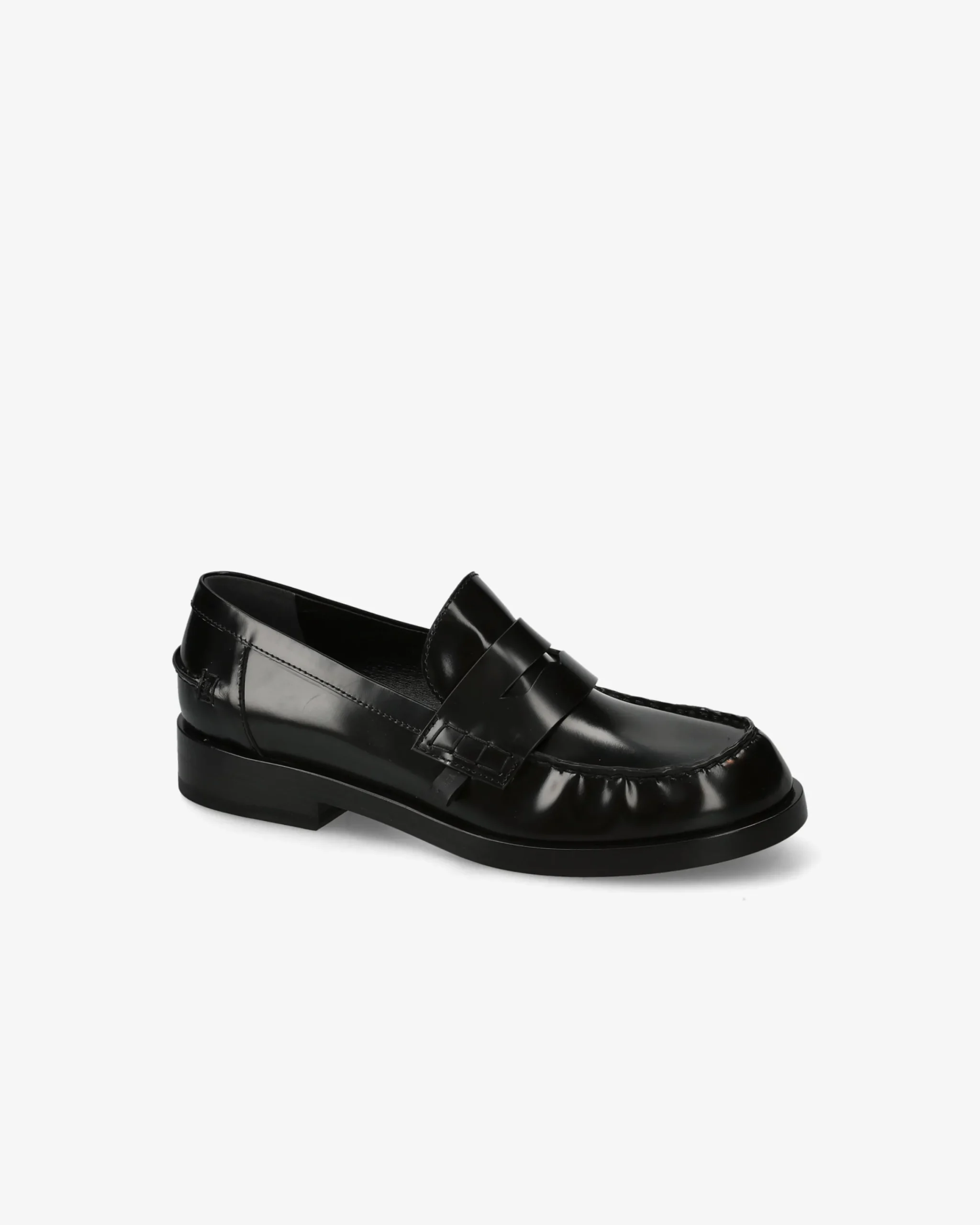 Donna Premiata Mocassini Siria in vitello lucido mousse nero