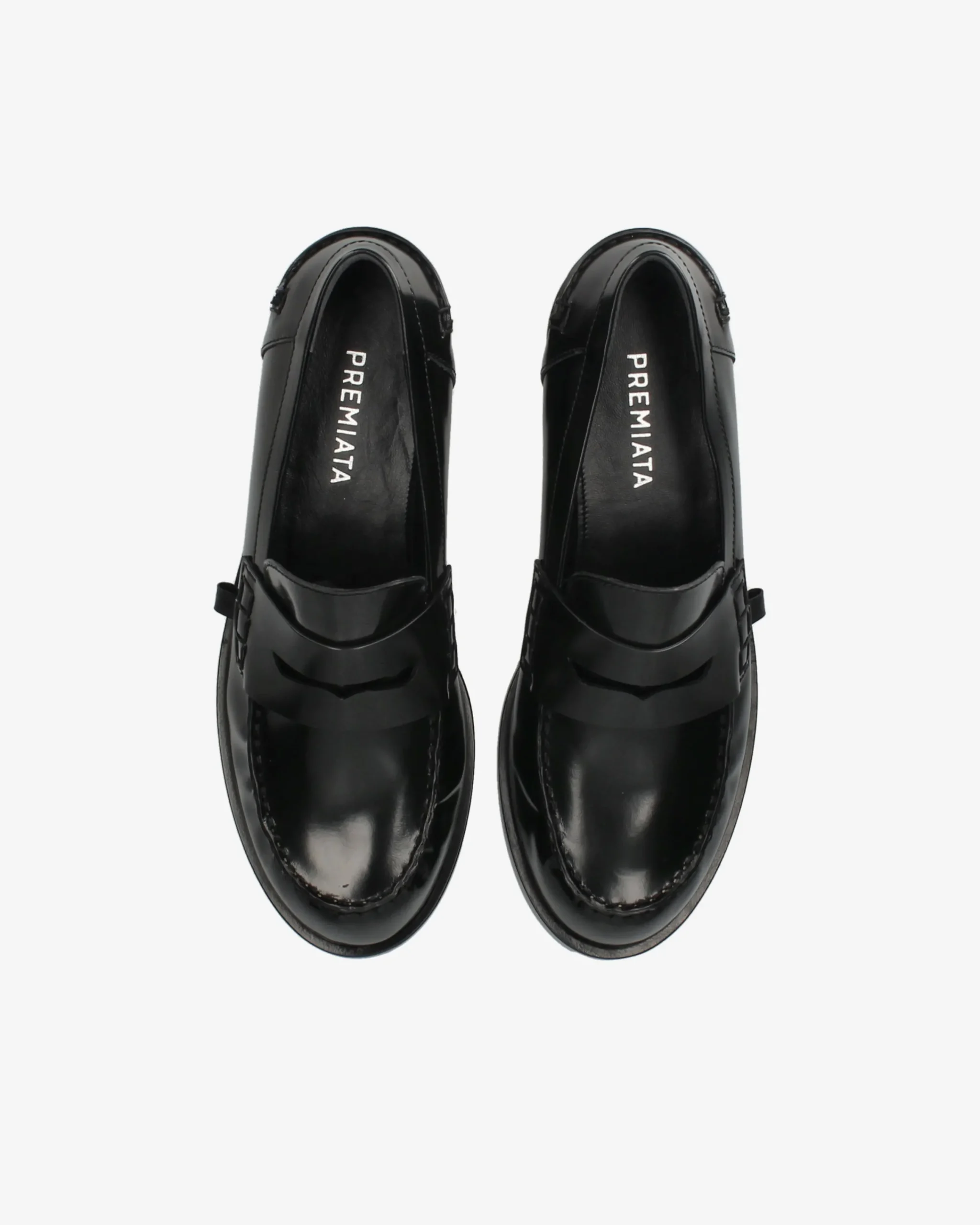 Donna Premiata Mocassini Siria in vitello lucido mousse nero