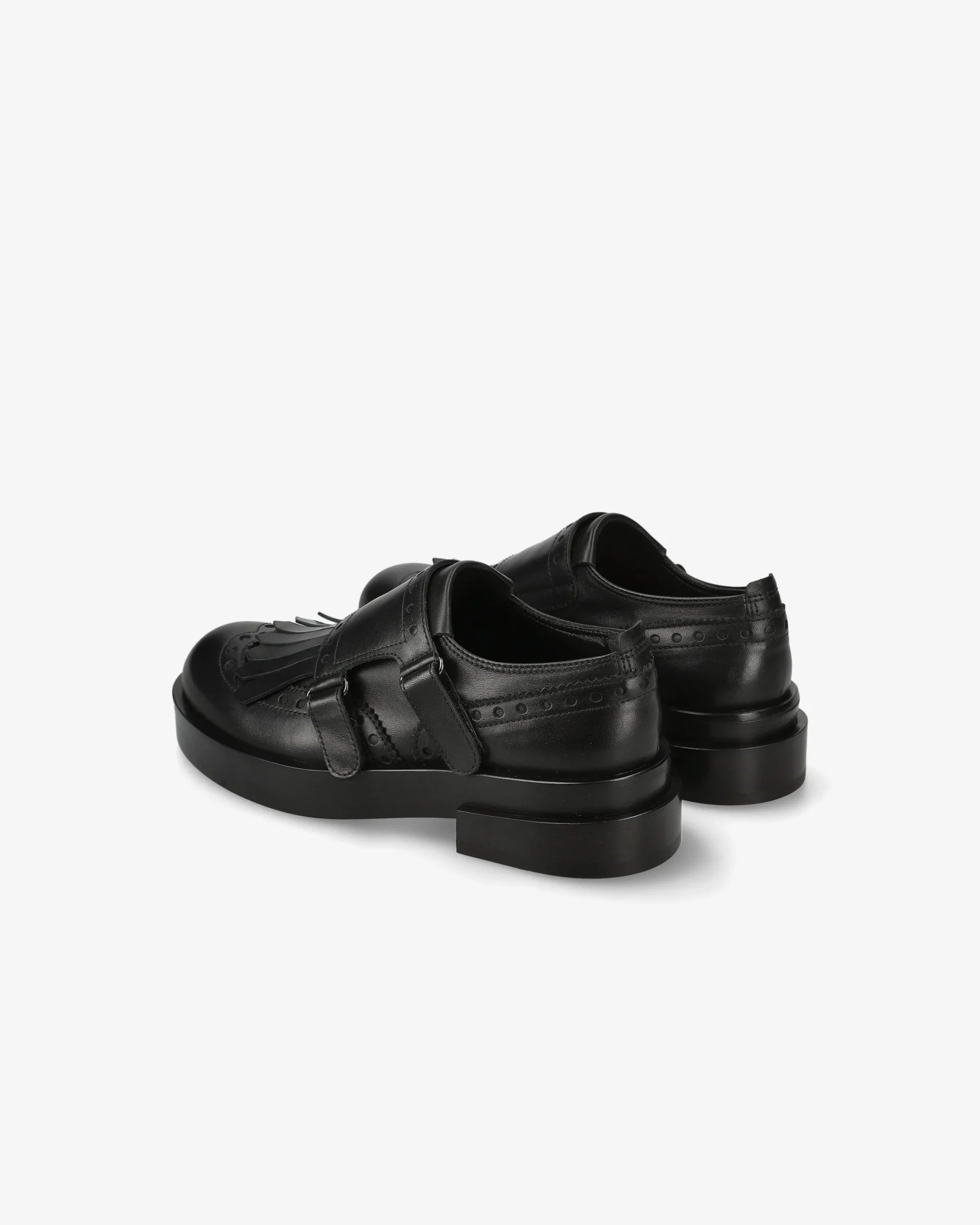 Donna Premiata Monk Brogue in pelle iseo nero