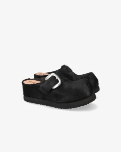 Donna Premiata Sabot in cavallino nero