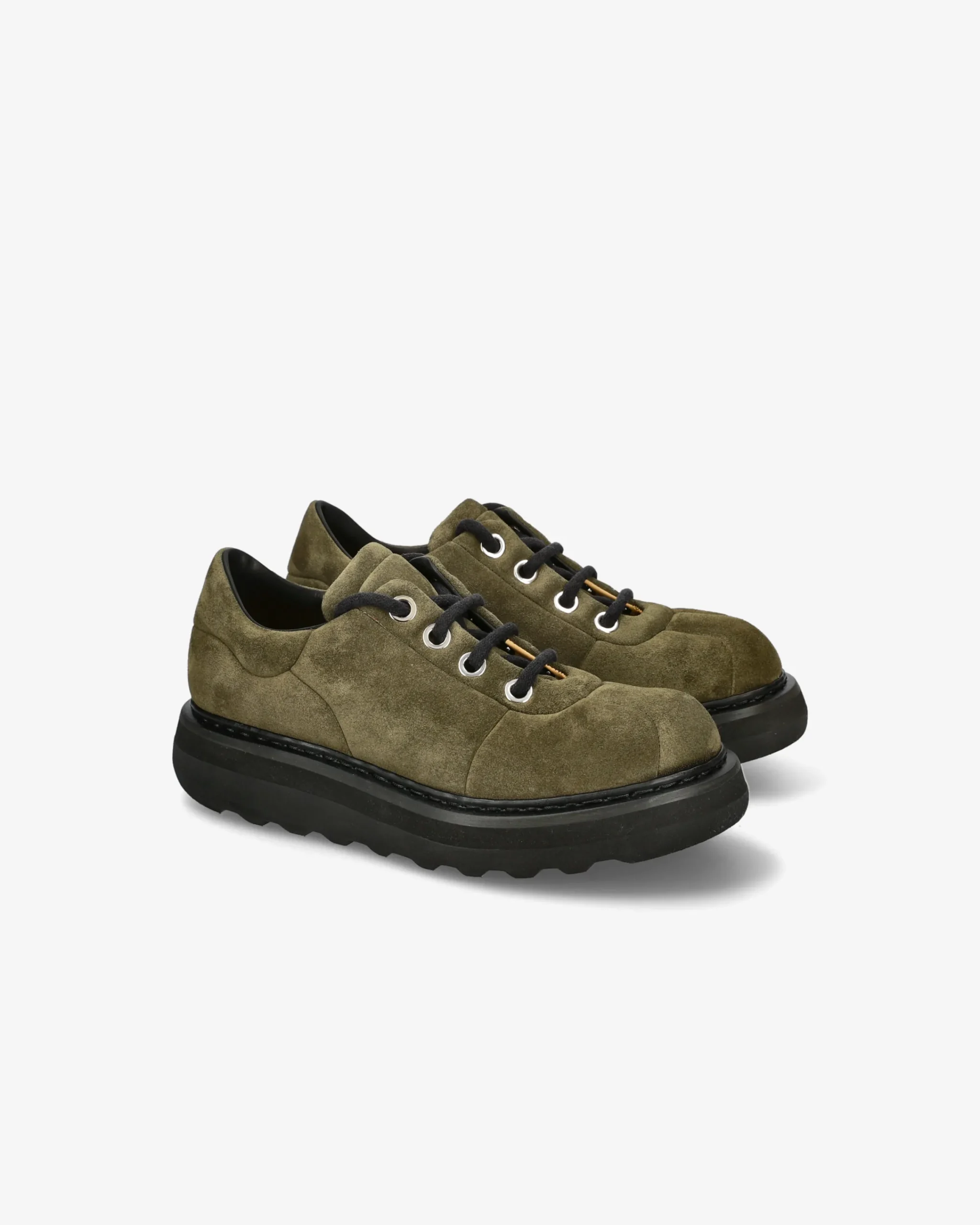 Uomo Premiata Scarpe Cal in suede rain oliva