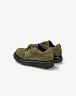 Uomo Premiata Scarpe Cal in suede rain oliva