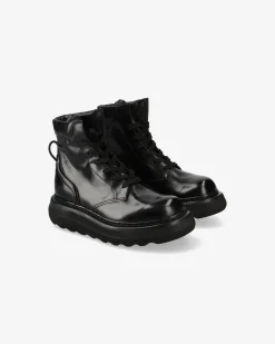 Donna Premiata Stivaletti Cal in vitello crepuscolo nero