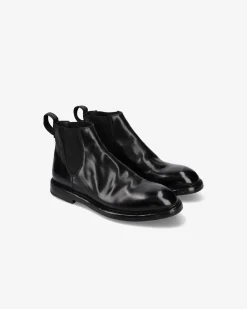 Uomo Premiata Stivaletti Charles in cavallo king nero
