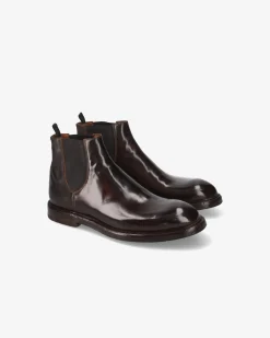 Uomo Premiata Stivaletti Charles in cavallo king chestnut