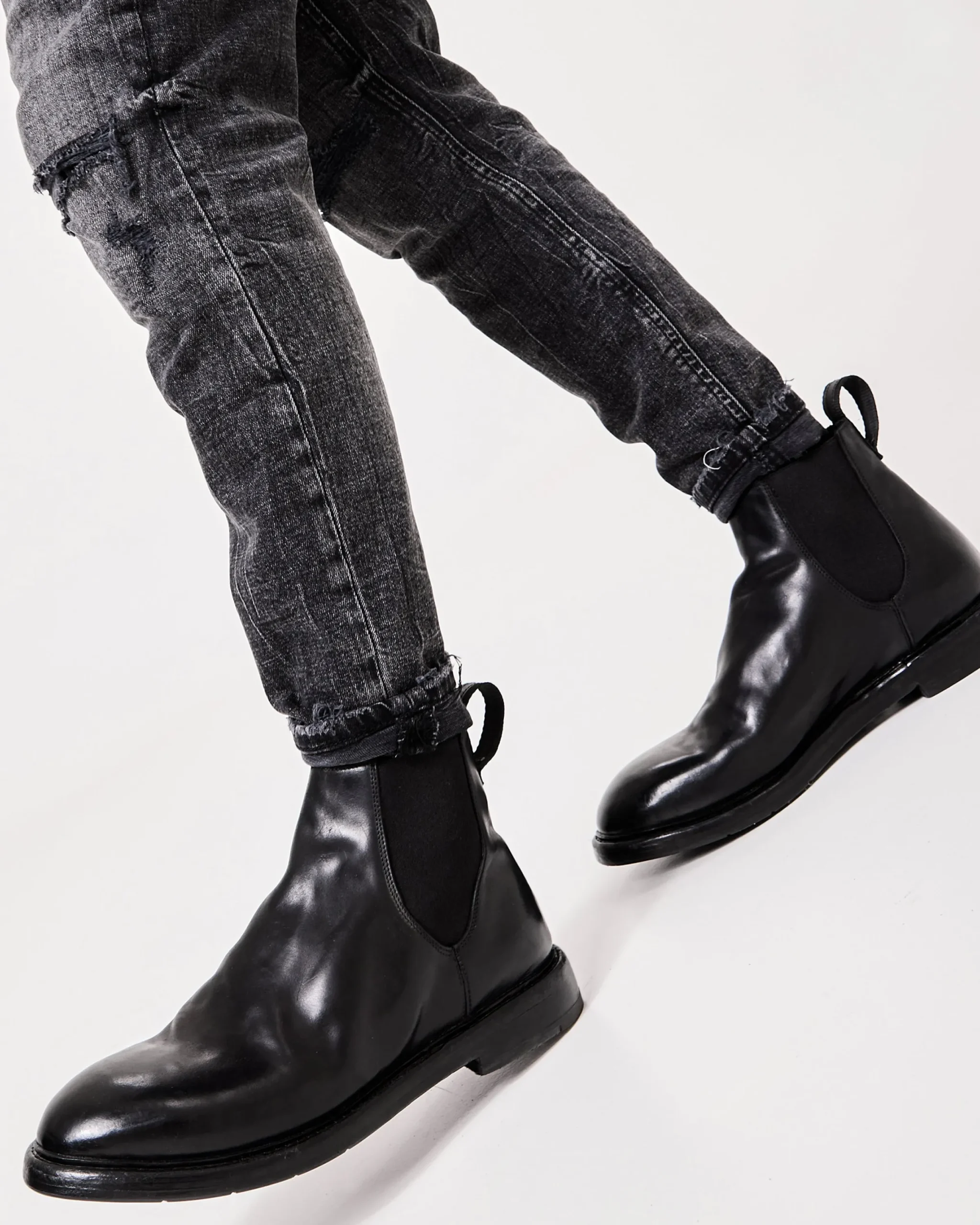 Uomo Premiata Stivaletti Charles in cavallo king nero
