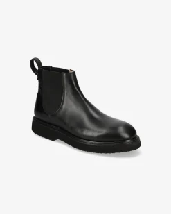 Uomo Premiata Stivaletti Chelsea in pelle cera nero