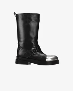 Donna Premiata Stivaletti Dany in vitello iron e nero