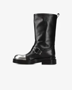 Donna Premiata Stivaletti Dany in vitello iron e nero