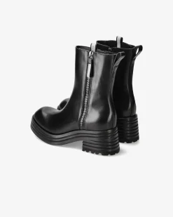 Donna Premiata Stivaletti Heidi in pelle ranch nero