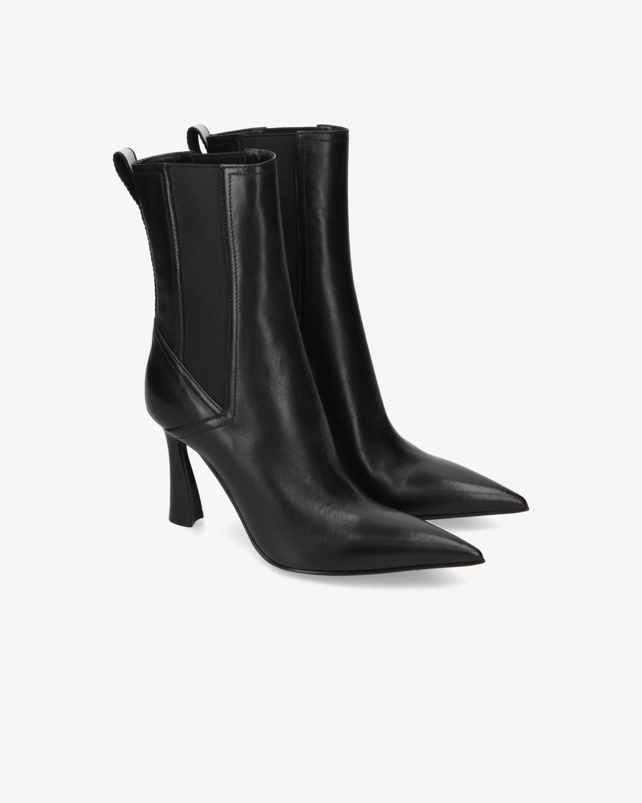Donna Premiata Stivaletti in pelle con tacco alto nappa nero