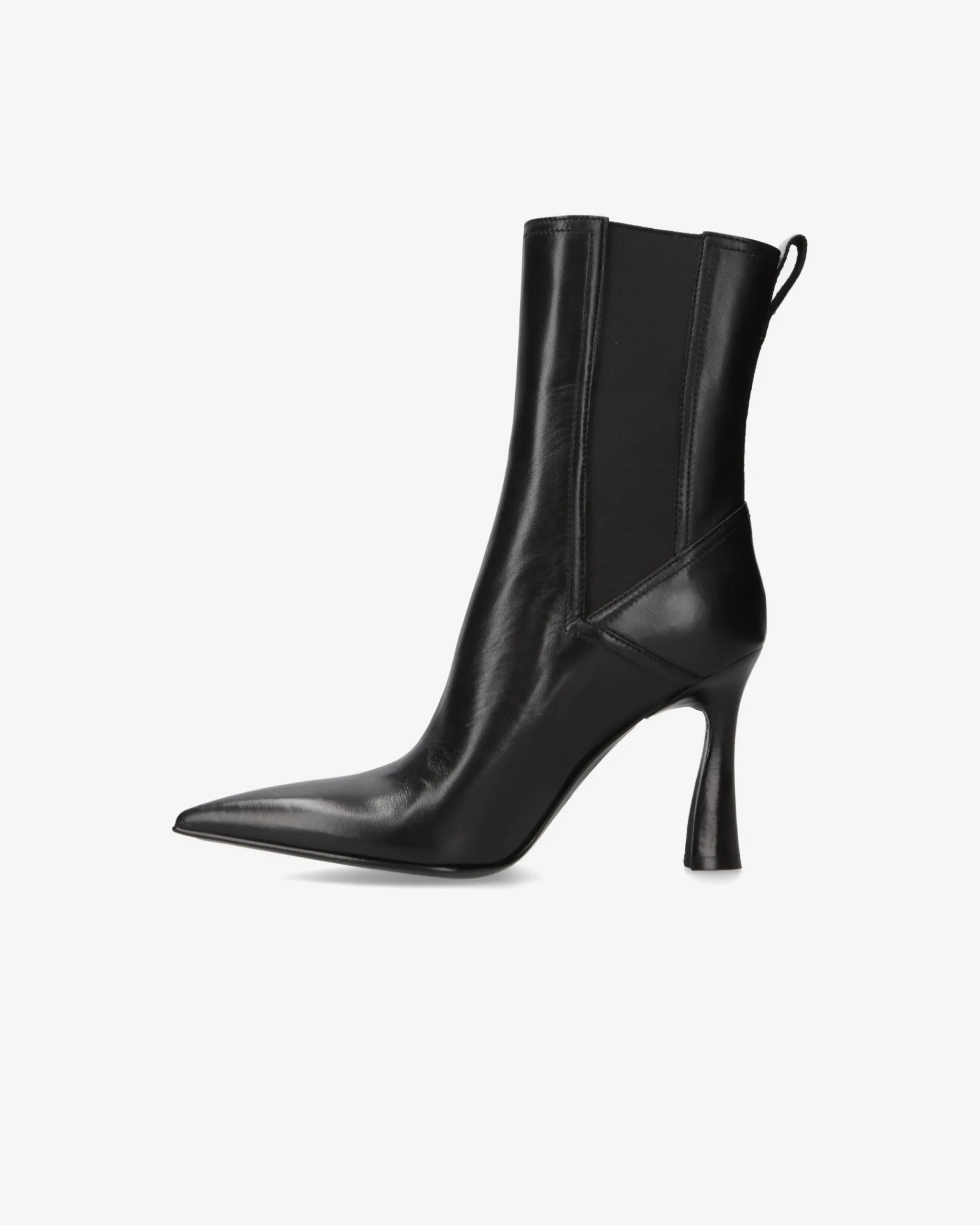 Donna Premiata Stivaletti in pelle con tacco alto nappa nero