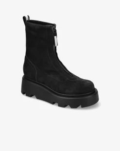 Donna Premiata Stivaletti Peg in camoscio nero